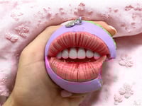 Image 5 of Croc Mouth Macaroon – Realistic and Pop Surreal Sculpture – Strange Art – OOAK in Polymer