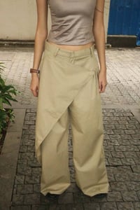 Image 1 of Burmese Studio Asymmetrical Wrap Pants Sand