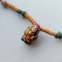 Image 3 of Gnome Necklace with Mushrooms, Job's Tears Seeds, and Aventurine Chips