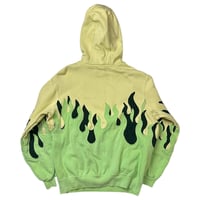 Image 8 of (L) Nike Hoodie Double Flame Series Yellow Green "Toph" 631