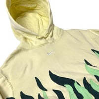 Image 4 of (L) Nike Hoodie Double Flame Series Yellow Green "Toph" 631