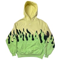 Image 5 of (L) Nike Hoodie Double Flame Series Yellow Green "Toph" 631