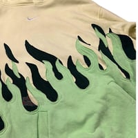 Image 7 of (L) Nike Hoodie Double Flame Series Yellow Green "Toph" 631