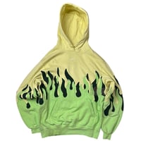 Image 1 of (L) Nike Hoodie Double Flame Series Yellow Green "Toph" 631