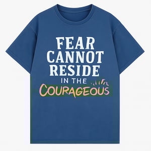 Courageous Collection Blue Washed Over Sized Tee