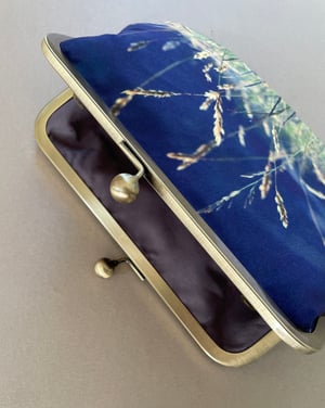 Image of Erradale grasses, velvet shoulder bag with shoulder strap