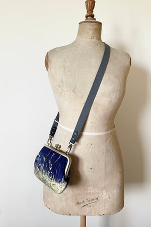 Image of Erradale grasses, velvet shoulder bag with shoulder strap