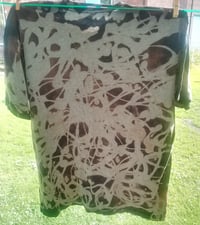 Image 5 of Bleach Dye "Be The Reason Someone Smiles Today" Black and Grey Grunge T-shirt, size 2XL