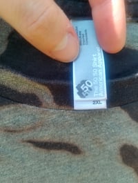 Image 3 of Bleach Dye "Be The Reason Someone Smiles Today" Black and Grey Grunge T-shirt, size 2XL