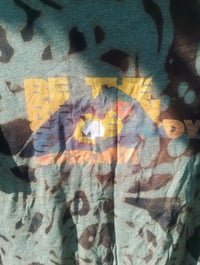 Image 4 of Bleach Dye "Be The Reason Someone Smiles Today" Black and Grey Grunge T-shirt, size 2XL