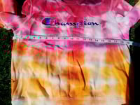 Image 3 of Upcycled Tie-Dye Tropical Sunset Champion Sweatshirt, Size M
