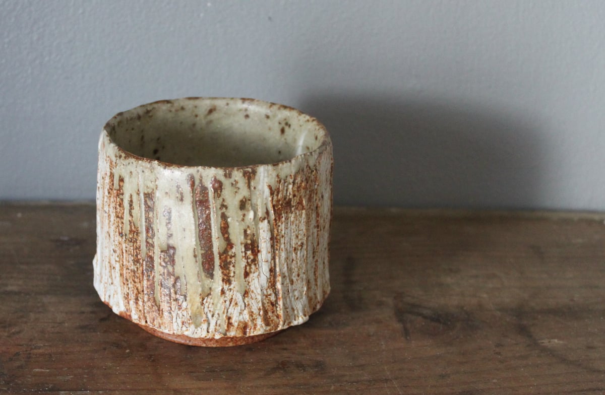 Image of  Low Footed Cup with ash glazed interior