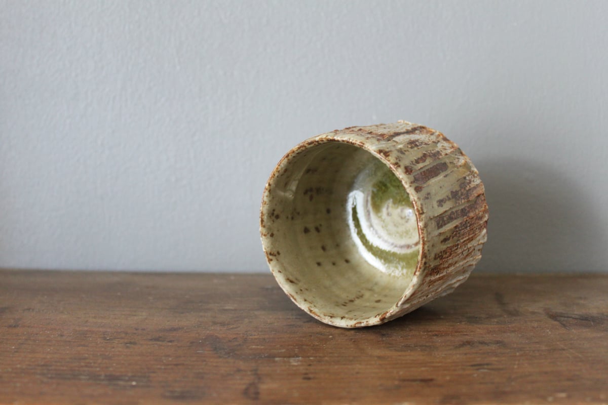 Image of  Low Footed Cup with ash glazed interior