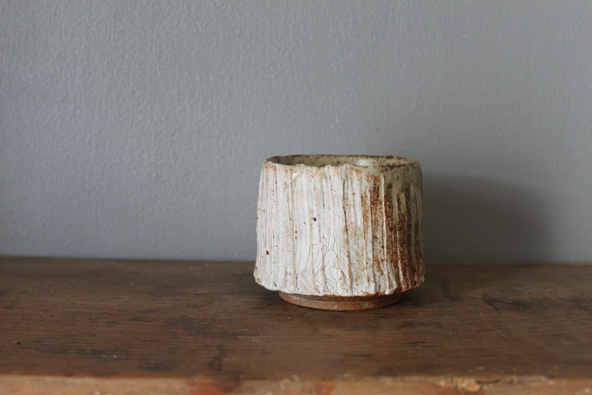 Image of  Low Footed Cup with ash glazed interior