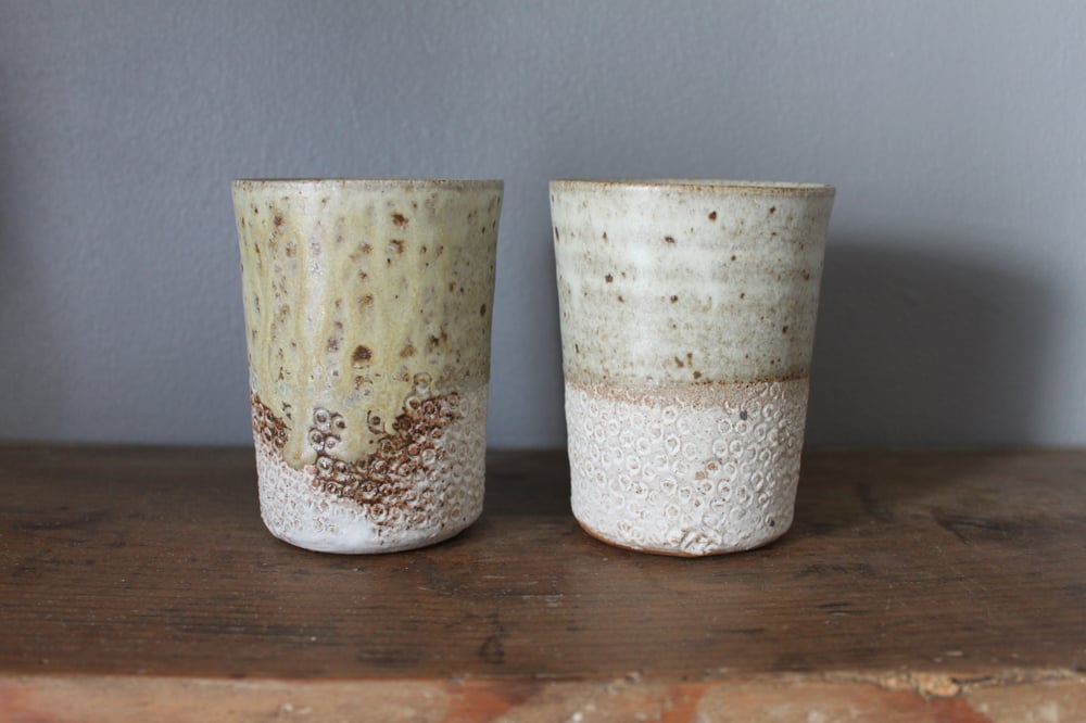 Image of Part glazed Beakers 