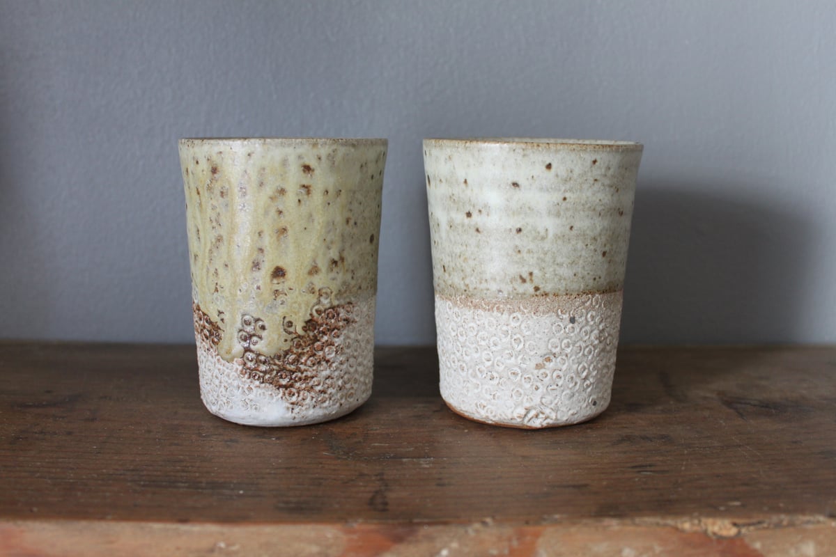 Image of Part glazed Beakers 