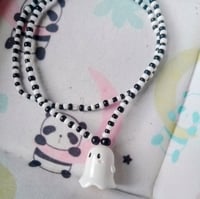 Image 1 of Adorable "Ghost of You" My Chemical Romance Inspired Black and White Ghost Choker