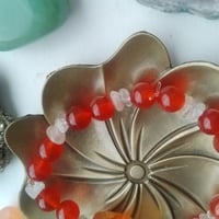 Image 3 of Carnelian and Clear Quartz Bracelet