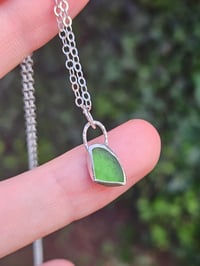 Image 3 of Dainty Cornish Seaglass Necklace - Green 