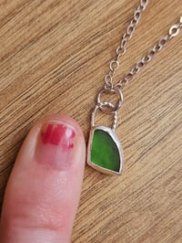 Image 7 of Dainty Cornish Seaglass Necklace - Green 