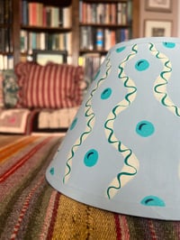 Image 5 of Squiggles Turquoise - Fabric Shade for a Table Lamp