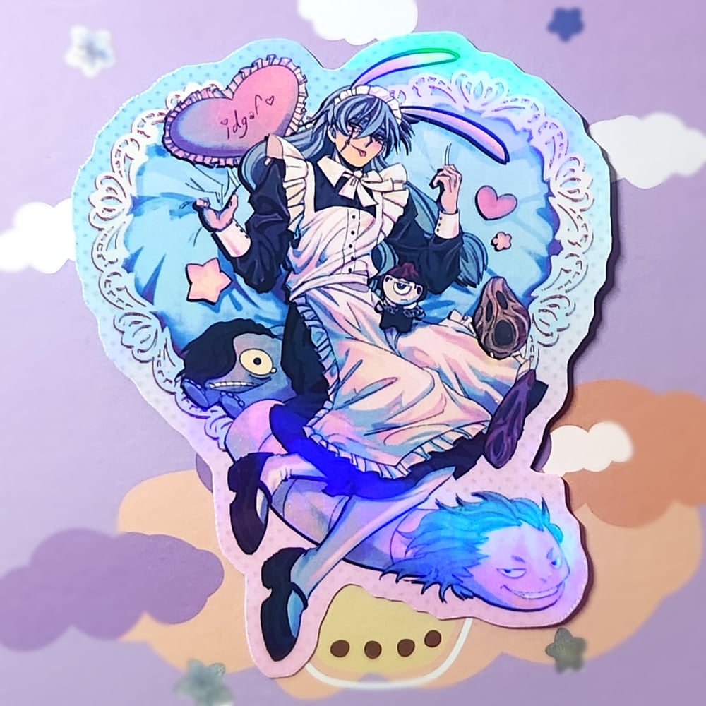  Large Holographic Mahito Maid Sticker