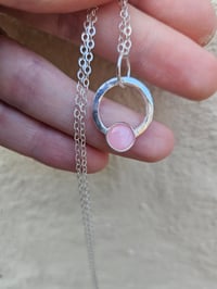 Image 3 of Mother of Pearl Hoop Necklace 