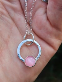 Image 2 of Mother of Pearl Hoop Necklace 