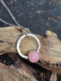 Image 1 of Mother of Pearl Hoop Necklace 