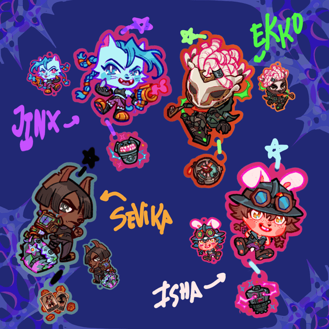 Zaun found fam chained charms