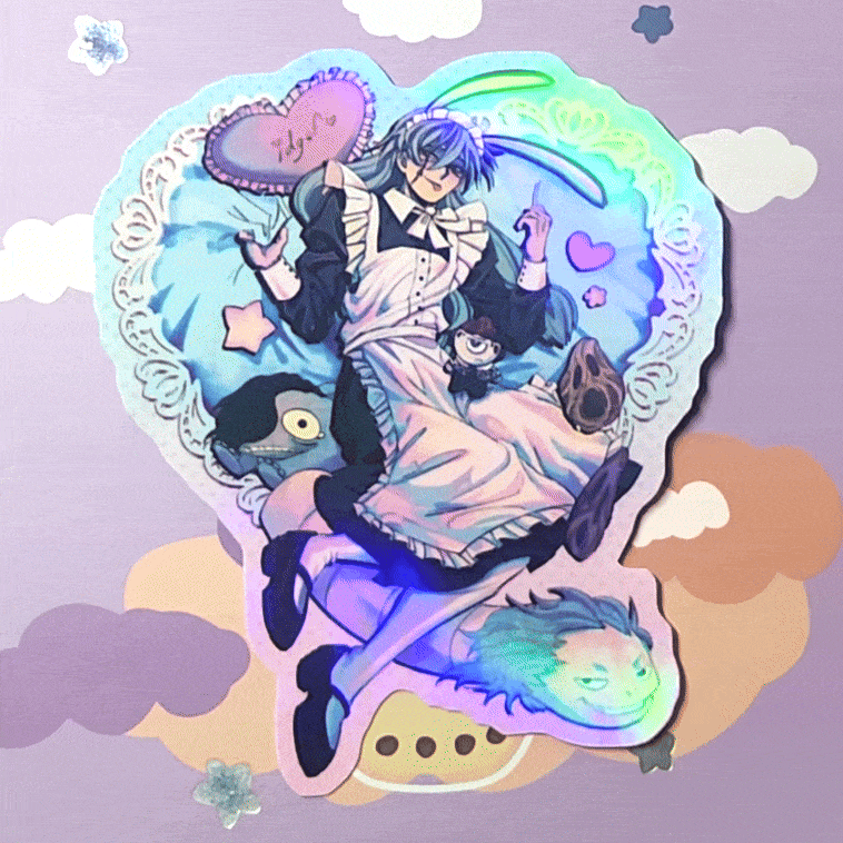  Large Holographic Mahito Maid Sticker