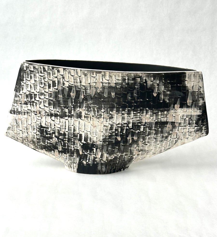 Image of Slant Black, white & cream- Joanne Rebek