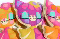 Image 3 of Handmade Paisley the Cat Feltie Pillow Toy