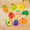 Silly Fruits & Veggies Clay Pins