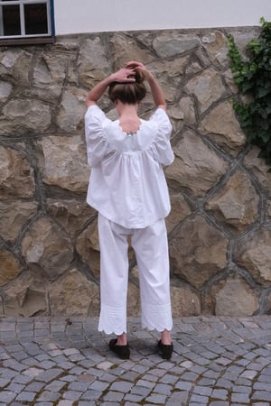 Image of EDMUNDA White Cotton Blouse