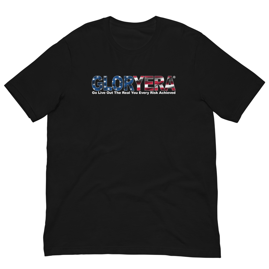 Image of GLORYERA® GLORYUS FLAG TEE (BLACK)