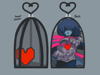 Image 2 of "The Cage" Deltarune Shaker Charm 3"