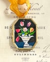 Tulips in Urn ~ giclée print in classic gold
