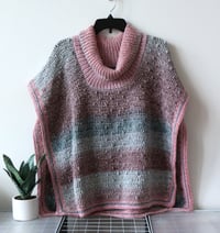 Image 1 of Crochet Poncho with Cowl Neck – Cozy, Elegant & Effortlessly Stylish