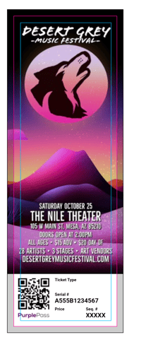 Image 2 of Desert Grey Full Color Commemorative tickets