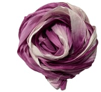 Image 2 of Ready To Ship! 10YD. GRAPE OMBRE HAND DYED SARI SILK RIBBON BY COLOR BURST SILK
