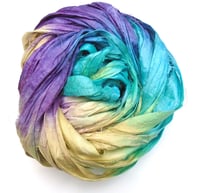 Image 1 of Ready To Ship! 10YD. MERMAID DREAMS HAND DYED SARI SILK RIBBON BY COLOR BURST SILK