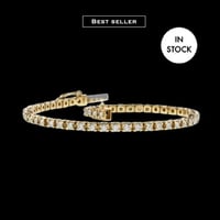 Image 1 of Crystal Golden Goddess Tennis Bracelet