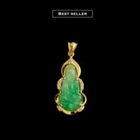 Image 1 of 10 K Baby Buddha Pendant (Partially Iced)