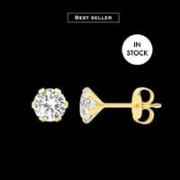 Image 1 of Big Golden Goddess Harmony Crystal Studs 6 mm