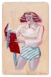 Image of "Scales and Satin" Gouache Painting
