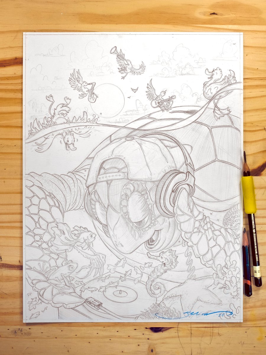 Image of Original Pencil Drawing - Slightly Stoopid Clearwater 2025