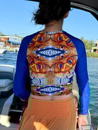 Image 1 of Mind Mask Recycled Long-Sleeve Crop Top