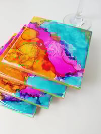 Image 3 of Townsville Workshop - Alcohol Ink Coasters (Set of 4) 