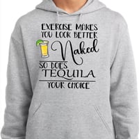 Image 2 of Exercise Makes you Look Better naked funny drinking shirt